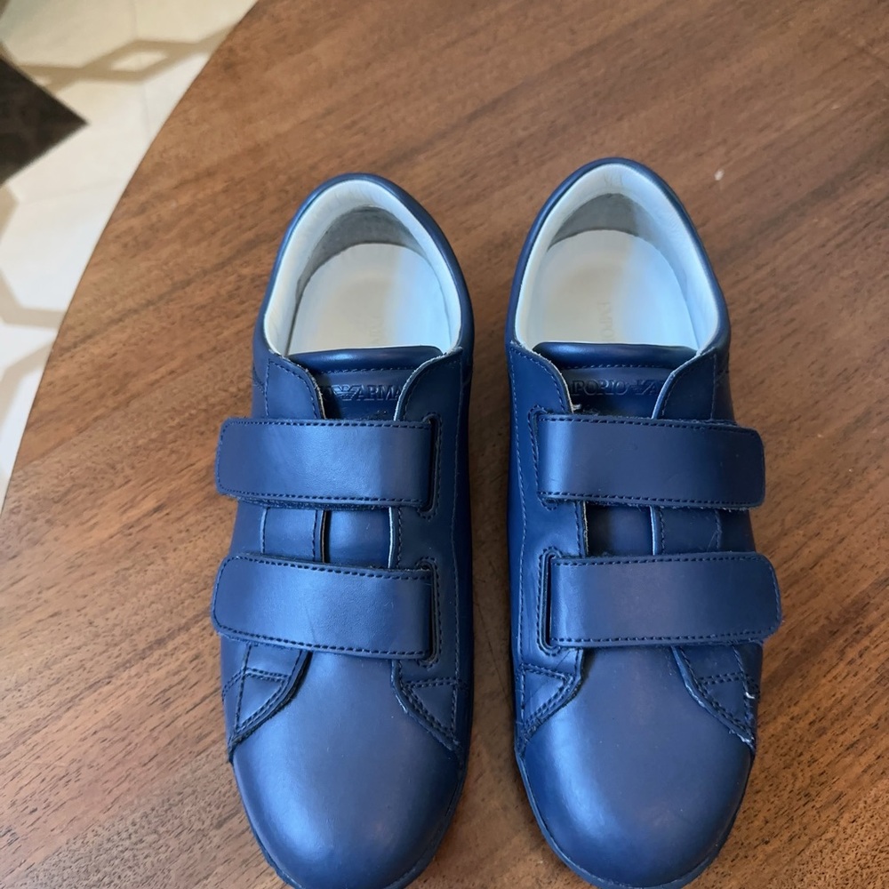 Armani Kids Navy Blue Sneakers
